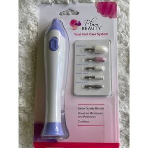 Plum Beauty Total Nail Care System Cordless 5 Attachments Manicures & Pedicures